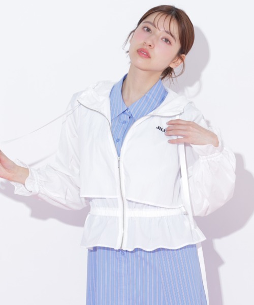 JILL by JILL STUART（ジルバイジルスチュアート）の「シアーナイロンジャケット（ブルゾン・レディース・ホワイト/ネイビー・FREE）」の17枚目の写真
