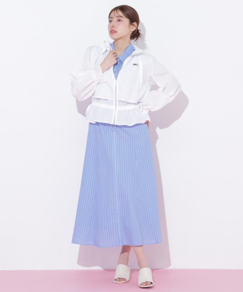 JILL by JILL STUART（ジルバイジルスチュアート）の「シアーナイロンジャケット（ブルゾン・レディース・ホワイト/ネイビー・FREE）」の22枚目の写真