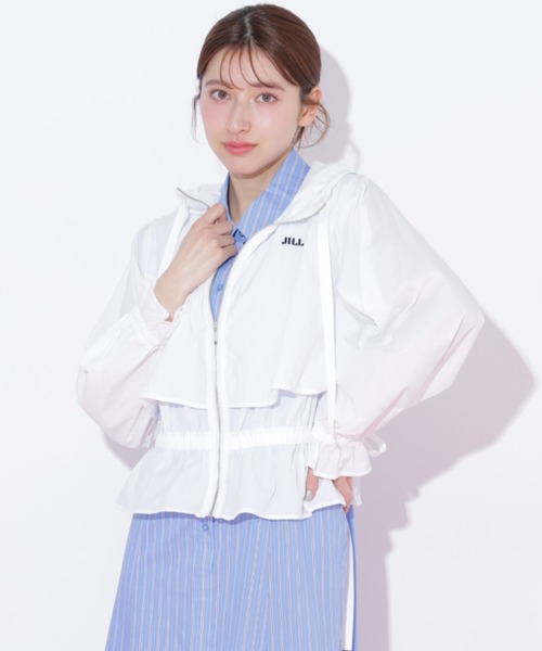 JILL by JILL STUART（ジルバイジルスチュアート）の「シアーナイロンジャケット（ブルゾン・レディース・ホワイト/ネイビー・FREE）」の14枚目の写真