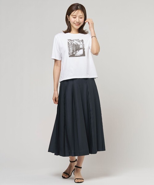 J.PRESS(ジェイプレス)の「エアリースパンボイル プリーツ スカート(スカート・レディース・ベージュ系/グレー系/ネイビー系・7/9/11)」の8枚目の写真