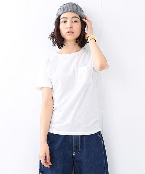 BEAMS BOY(ビームスボーイ)の「【FUDGE5月号掲載】HANES / POCKET-TEE 16SS(Tシャツ/カットソー・レディース・ホワイト/ブラック/ピンク/ネイビー・ONE SIZE)」の5枚目の写真