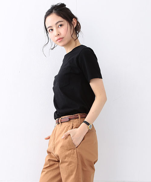 BEAMS BOY(ビームスボーイ)の「【FUDGE5月号掲載】HANES / POCKET-TEE 16SS(Tシャツ/カットソー・レディース・ホワイト/ブラック/ピンク/ネイビー・ONE SIZE)」の9枚目の写真