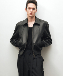 NOIRER（ノイア）の「ゴートシュランケンレザー ブルゾン (ブラック)（ライダースジャケット）」