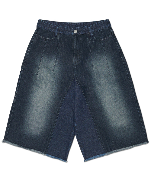 NOMANUAL(NOMANUAL)の「D.T WASHED DENIM BERMUDA PANTS - WASHED NAVY(その他パンツ・レディース・その他・SMALL/MEDIUM/LARGE/X-LARGE)」の2枚目の写真
