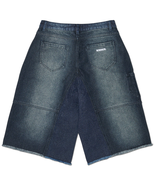 NOMANUAL(NOMANUAL)の「D.T WASHED DENIM BERMUDA PANTS - WASHED NAVY(その他パンツ・レディース・その他・SMALL/MEDIUM/LARGE/X-LARGE)」の3枚目の写真