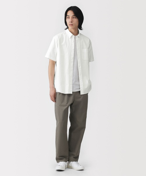 無印良品(ムジルシリョウヒン)の「紳士 洗いざらしオックスボタンダウン半袖シャツ(シャツ/ブラウス・メンズ・ネイビー/ホワイト/サックスブルー・S/M/L/XL)」の4枚目の写真