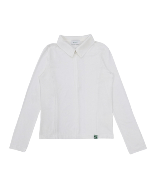MONBIRDIE GOLF(モンバーディーゴルフ)の「スリムフィットストレッチカラーネックインナーウェアホワイト(Tシャツ/カットソー・レディース・ホワイト・FREE)」の1枚目の写真
