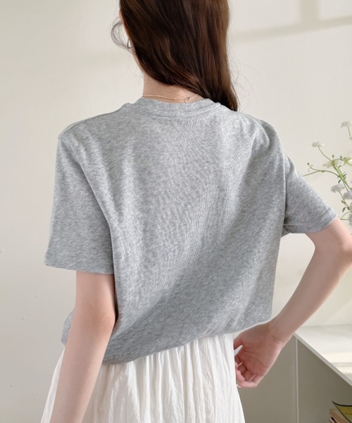 Ada.(エイダ)の「ヴィンテージライク ドッグ グラフィック Tシャツ(Tシャツ/カットソー・レディース・ホワイト/ネイビー/グレー・FREE)」の13枚目の写真