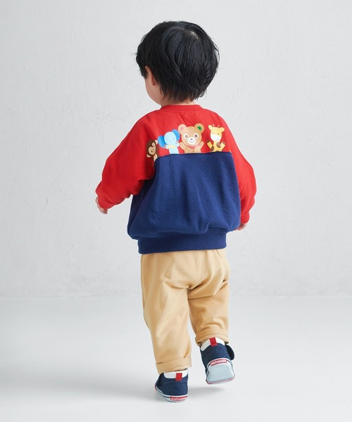MIKI HOUSE(ミキハウス)の「プッチーのラグランスリーブトレーナー(スウェット・キッズ・アイボリー/レッド系その他・130cm/120cm/110cm/100cm/90cm/80cm)」の6枚目の写真