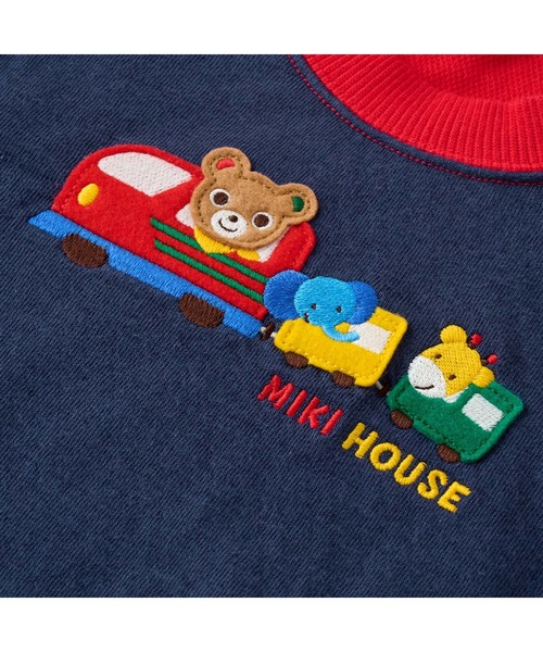 MIKI HOUSE(ミキハウス)の「プッチーのラグランスリーブトレーナー(スウェット・キッズ・アイボリー/レッド系その他・130cm/120cm/110cm/100cm/90cm/80cm)」の10枚目の写真