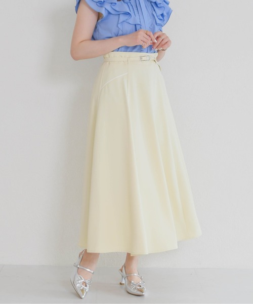 MISCH MASCH(ミッシュマッシュ)の「2026春夏新作 配色ラインフレアスカート(スカート・レディース・アイボリー/ネイビー/イエロー/ライトブルー・S/M)」の14枚目の写真