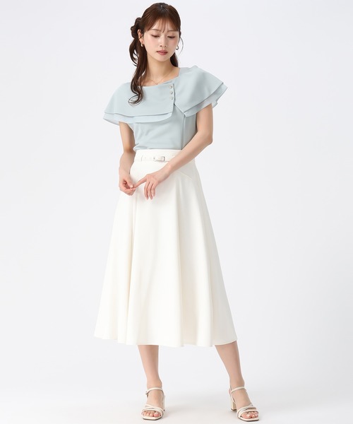 MISCH MASCH(ミッシュマッシュ)の「2026春夏新作 配色ラインフレアスカート(スカート・レディース・アイボリー/ネイビー/イエロー/ライトブルー・S/M)」の18枚目の写真