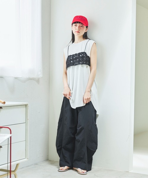 PILIT(ピリット)の「チュールフラワービスチェ(シャツ/ブラウス・レディース・ブラック/アイボリー・MEDIUM)」の17枚目の写真