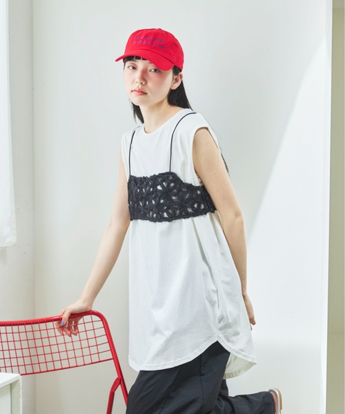 PILIT(ピリット)の「チュールフラワービスチェ(シャツ/ブラウス・レディース・ブラック/アイボリー・MEDIUM)」の20枚目の写真