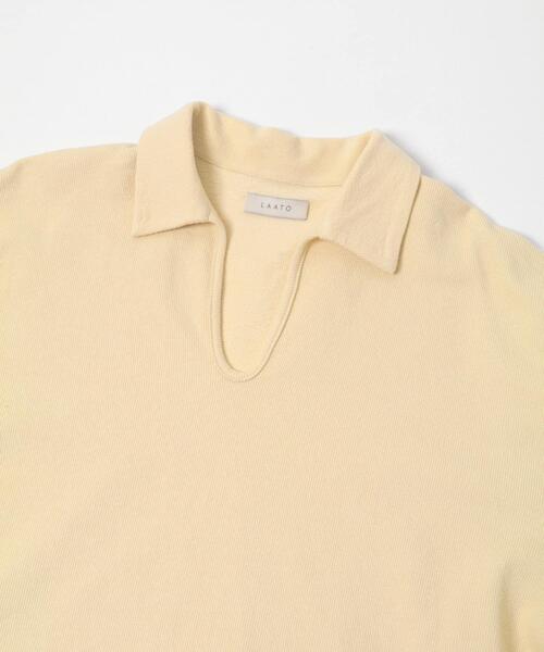 LAATO(ラート)の「open collared tee(Tシャツ/カットソー・レディース・ライトブルー/アイボリー/ライトカーキ・FREE)」の21枚目の写真
