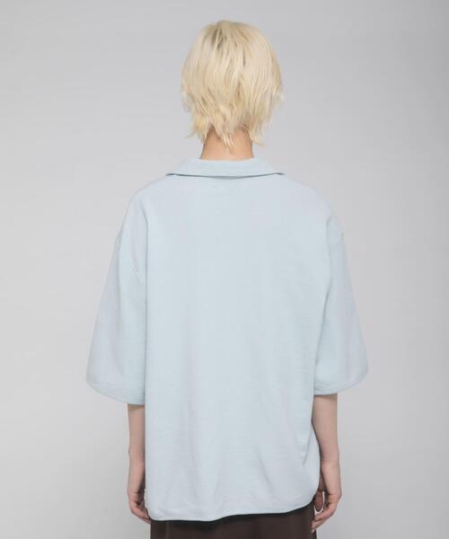 LAATO(ラート)の「open collared tee(Tシャツ/カットソー・レディース・ライトブルー/アイボリー/ライトカーキ・FREE)」の5枚目の写真
