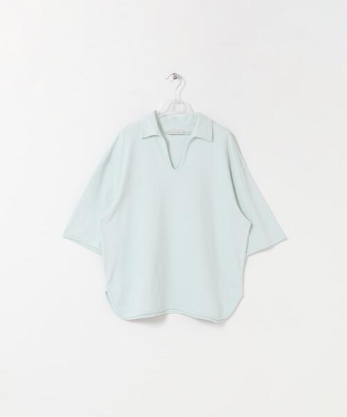 LAATO(ラート)の「open collared tee(Tシャツ/カットソー・レディース・ライトブルー/アイボリー/ライトカーキ・FREE)」の13枚目の写真