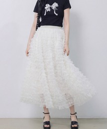 フリルスカート ロングスカート 可愛い