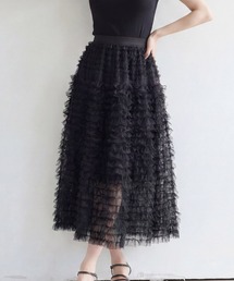 フリルスカート ロングスカート 可愛い