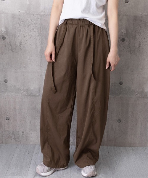 Miniministore(ミニミニストア)の「ワイドパンツ ハイウエスト ロングパンツ(その他パンツ・レディース・ダークグレー/ブラウン/グレイッシュベージュ・FREE)」の17枚目の写真