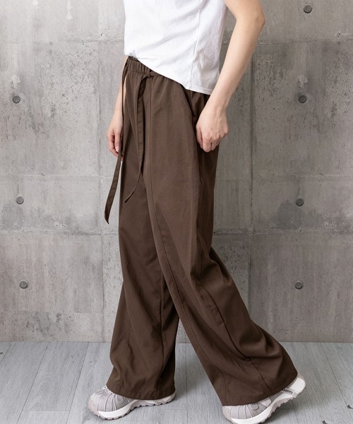 Miniministore(ミニミニストア)の「ワイドパンツ ハイウエスト ロングパンツ(その他パンツ・レディース・ダークグレー/ブラウン/グレイッシュベージュ・FREE)」の18枚目の写真