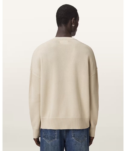 ALLSAINTS(オールセインツ)の「CROSSED OVERSIZED CREW NECK EMBROIDERED JUMPER | CROSSED オーバーサイズ クルー ネック エンベリッシュド ニット・セーター(ニット/セーター・メンズ・ホワイト系その他・S/M/XS/L)」の6枚目の写真