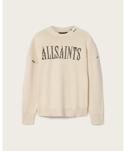 ALLSAINTS(オールセインツ)の「CROSSED OVERSIZED CREW NECK EMBROIDERED JUMPER | CROSSED オーバーサイズ クルー ネック エンベリッシュド ニット・セーター(ニット/セーター・メンズ・ホワイト系その他・S/M/XS/L)」の7枚目の写真
