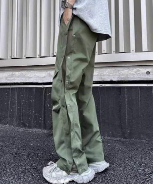 link lot(リンクロット)の「【ウエストゴム】サイドボタンメッシュイージーパンツ(その他パンツ・メンズ・カーキ/ブラック・L/M)」の7枚目の写真