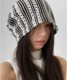 Vini（ヴィニ）の「透かし編みクロシェ・サマービーニー（ニットキャップ/ビーニー）」