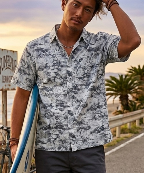 HANGTEN(ハンテン)の「【HANGTEN/ハンテン】総柄プリント半袖シャツ(シャツ/ブラウス・メンズ・ブラック/エメラルド/ブラウン/ホワイト・X-LARGE/LARGE/MEDIUM)」の11枚目の写真