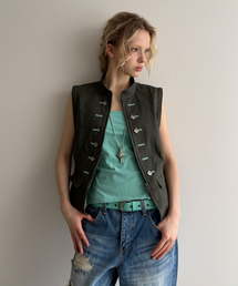 BUTTON DETACHABLE JACKET / khaki