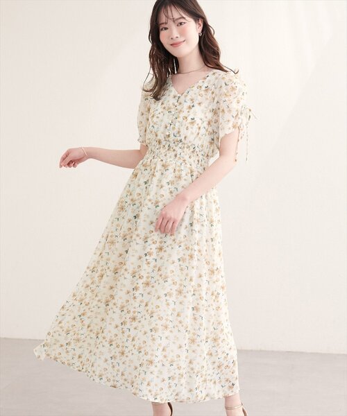 natural couture(ナチュラルクチュール)の「ドロストデザインフレアワンピース(ワンピース・レディース・その他4/その他1/その他2/その他3/ネイビー/ピンク・FREE)」の4枚目の写真