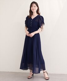 ドロストデザインフレアワンピース