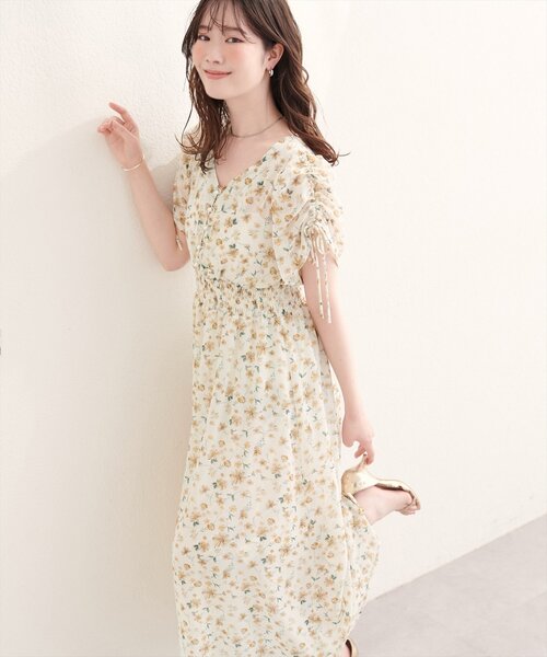 natural couture(ナチュラルクチュール)の「ドロストデザインフレアワンピース(ワンピース・レディース・その他4/その他1/その他2/その他3/ネイビー/ピンク・FREE)」の10枚目の写真