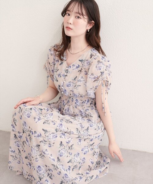 natural couture(ナチュラルクチュール)の「ドロストデザインフレアワンピース(ワンピース・レディース・その他4/その他1/その他2/その他3/ネイビー/ピンク・FREE)」の15枚目の写真