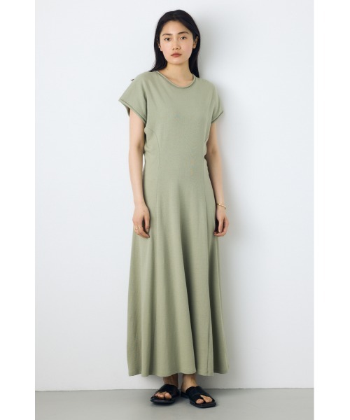 AZUL by moussy(アズールバイマウジー)の「【身長/骨格別着用画像あり】フィットフレアカットワンピース 春服 夏服 大人かわいい(ワンピース・レディース・ライトカーキ/ブラック/杢グレー・SMALL/MEDIUM)」の18枚目の写真