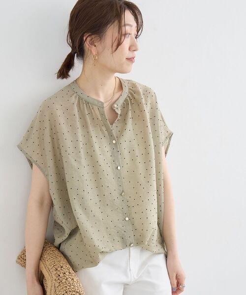 le.coeur blanc（ルクールブラン）の「【手洗い可】ドットギャザー2WAYブラウス（シャツ/ブラウス・レディース・ブラウン/ベージュ/ブラック・38）」の17枚目の写真