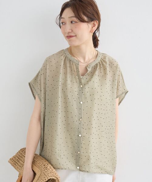 le.coeur blanc（ルクールブラン）の「【手洗い可】ドットギャザー2WAYブラウス（シャツ/ブラウス・レディース・ブラウン/ベージュ/ブラック・38）」の20枚目の写真