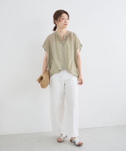 le.coeur blanc（ルクールブラン）の「【手洗い可】ドットギャザー2WAYブラウス（シャツ/ブラウス・レディース・ブラウン/ベージュ/ブラック・38）」の22枚目の写真