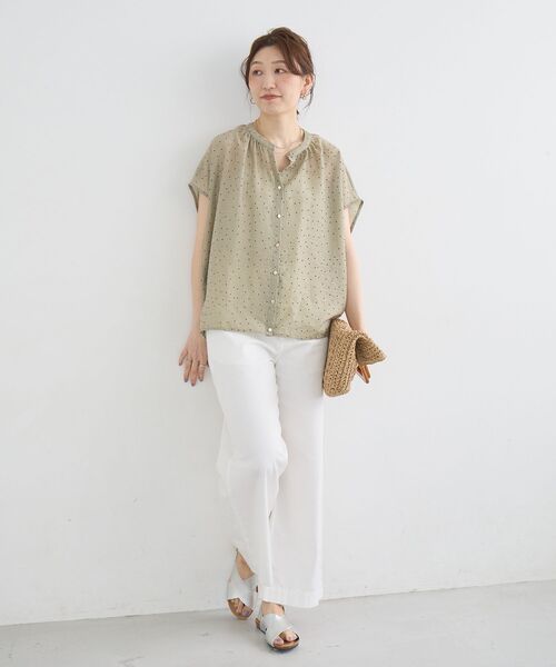 le.coeur blanc(ルクールブラン)の「【手洗い可】ドットギャザー2WAYブラウス(シャツ/ブラウス・レディース・ブラウン/ベージュ/ブラック・38)」の19枚目の写真
