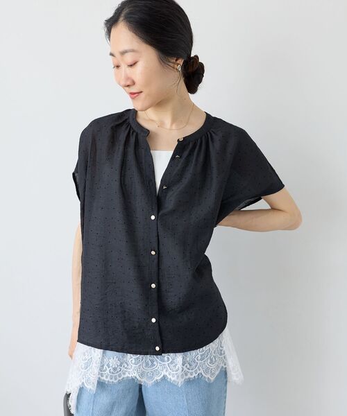 le.coeur blanc(ルクールブラン)の「【手洗い可】ドットギャザー2WAYブラウス(シャツ/ブラウス・レディース・ブラウン/ベージュ/ブラック・38)」の22枚目の写真
