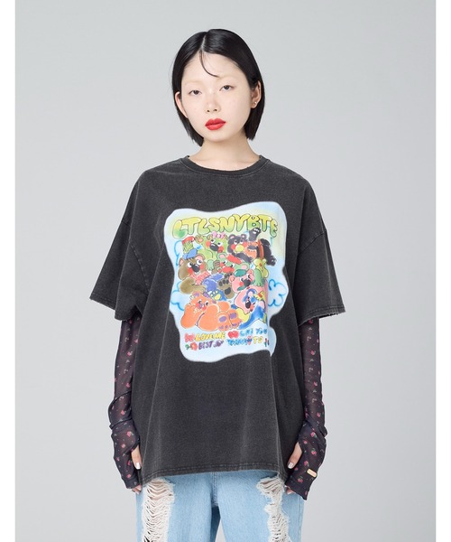 Little sunny bite(リトルサニーバイト)の「★Little sunny bite★anna hopman x little sunny bite animal big tee 26SS(Tシャツ/カットソー・メンズ・ホワイト/ブルー/ブラック・SMALL/MEDIUM)」の14枚目の写真