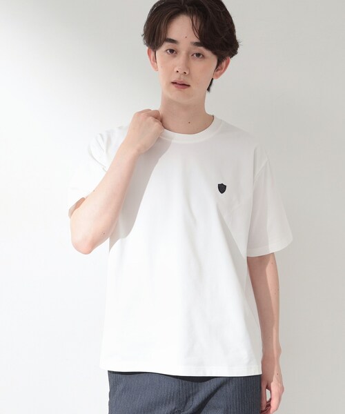 THE SHOP TK (ザ ショップ ティーケー )の「メッシュ五分袖カーディガン+半袖Tシャツ セットアイテム 洗濯機OK(カーディガン/ボレロ・メンズ・ネイビー/ブルーグリーン/ライトベージュ・03/04/02)」の19枚目の写真