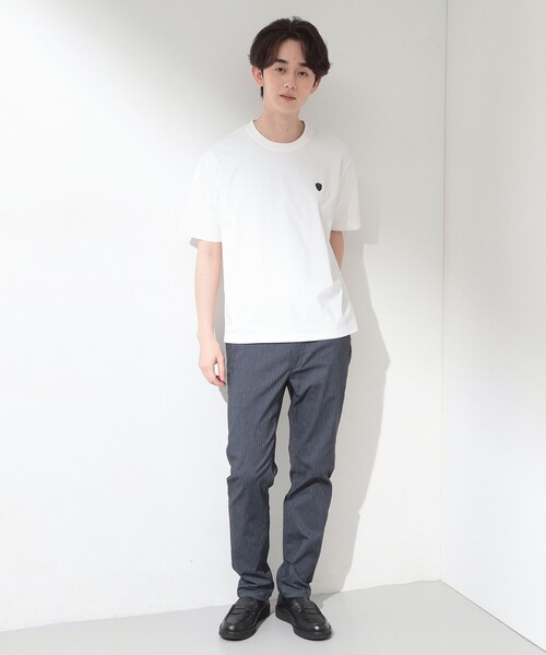 THE SHOP TK (ザ ショップ ティーケー )の「メッシュ五分袖カーディガン+半袖Tシャツ セットアイテム 洗濯機OK(カーディガン/ボレロ・メンズ・ネイビー/ブルーグリーン/ライトベージュ・03/04/02)」の20枚目の写真