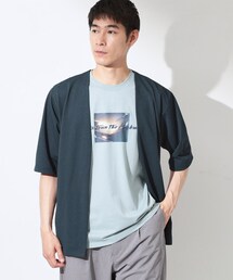 THE SHOP TK （ザ ショップ ティーケー ）の「メッシュ五分袖カーディガン+半袖Tシャツ セットアイテム 洗濯機OK（カーディガン/ボレロ）」