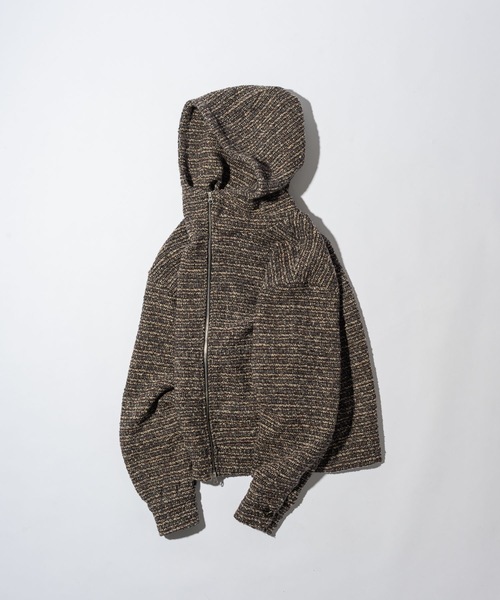 CASPER JOHN(キャスパージョン)の「High neck boucle blouson/ハイネックブークレブルゾン(ブルゾン・メンズ・グレー/レッド・SMALL/X-SMALL/LARGE/MEDIUM)」の14枚目の写真