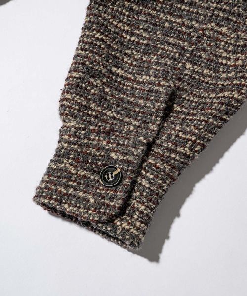 CASPER JOHN(キャスパージョン)の「High neck boucle blouson/ハイネックブークレブルゾン(ブルゾン・メンズ・グレー/レッド・SMALL/X-SMALL/LARGE/MEDIUM)」の19枚目の写真