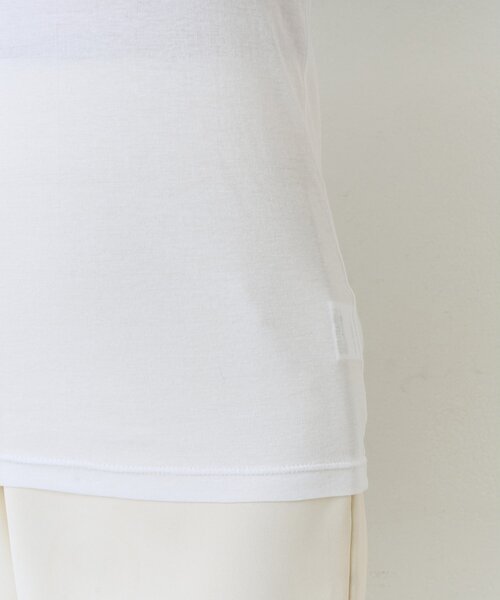 Whim Gazette(ウィムガゼット)の「シアーストレッチノースリーブプルオーバー(Tシャツ/カットソー・レディース・オフホワイト/ブラック・FREE)」の6枚目の写真