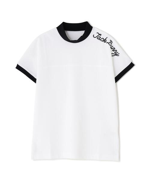 Jack Bunny!!(ジャックバニー)の「【Jack Bunny!!】レイブロックドライワッフル半袖モックネックカットソー(Tシャツ/カットソー・レディース・ブラック/ホワイト・SMALL/LARGE/MEDIUM)」の8枚目の写真