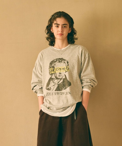 kha:ki(カーキ)の「「KHA:KI / カーキ」L/S TEE -CLASSICAL-(Tシャツ/カットソー・レディース・ホワイト/グレー/ブラック・FREE)」の6枚目の写真